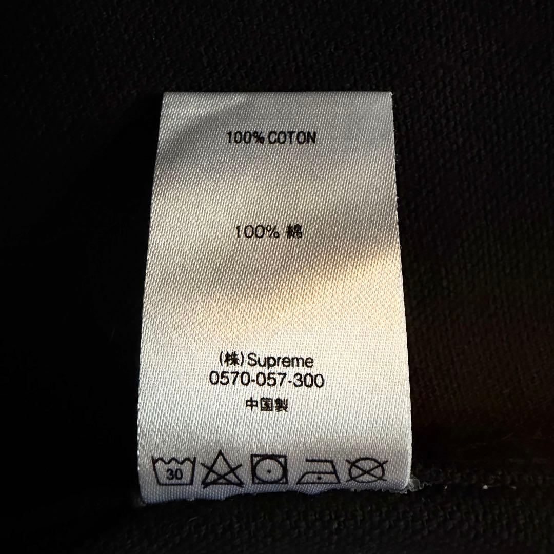 Supreme　Canvas Shirt　スクリプトロゴ　キャンバス　黒　Ｍ