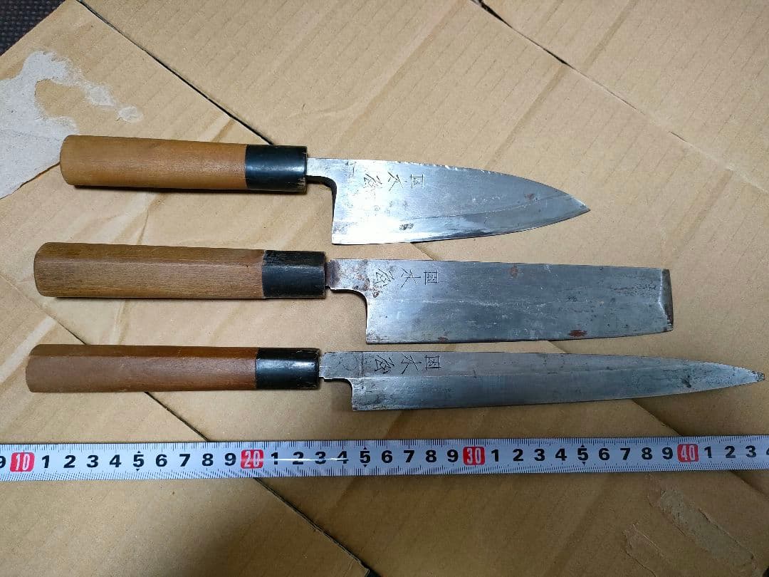 木屋イヅツキ　和包丁 出刃包丁 薄刃 柳刃包丁 3本セット