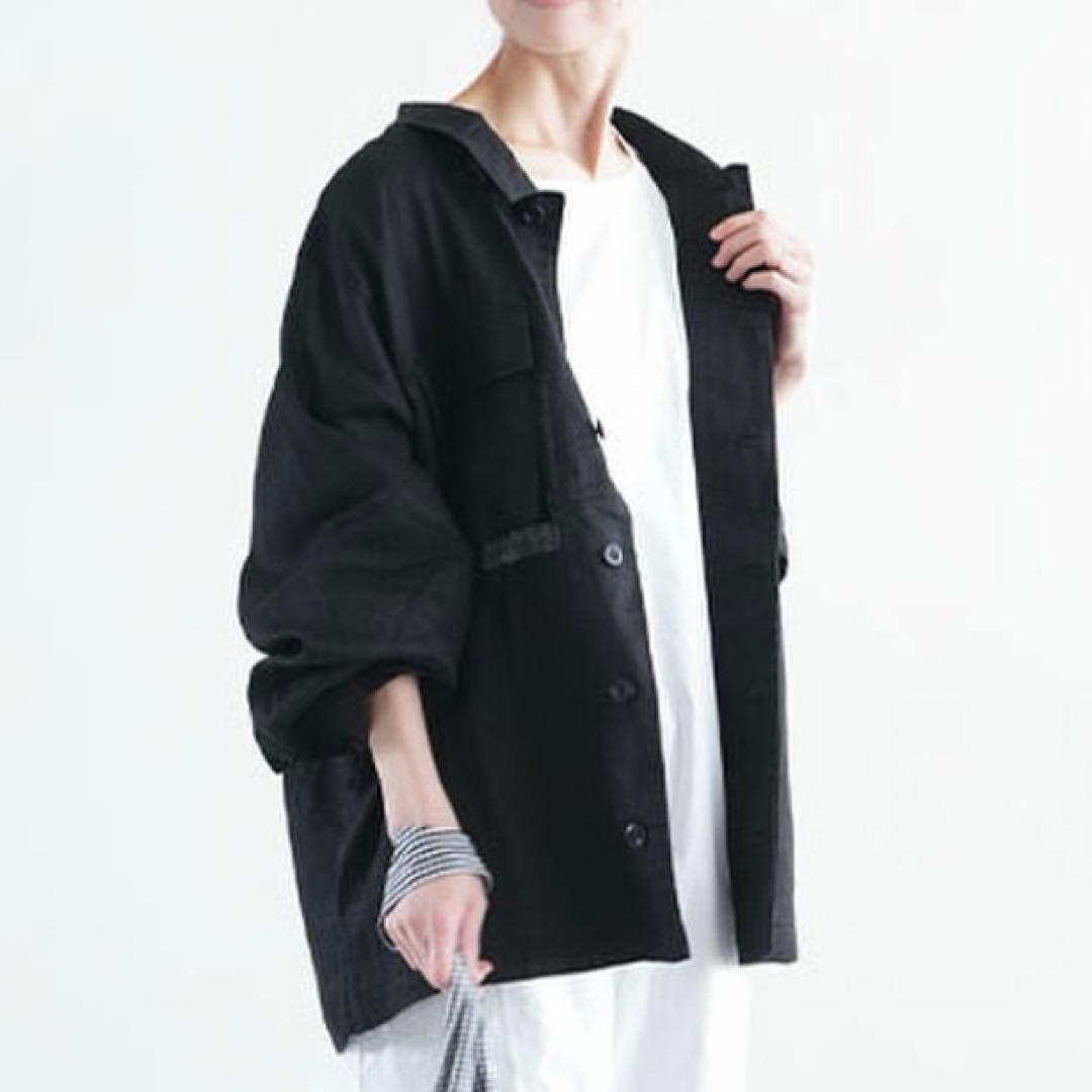 【ゆっこ ✨】solamonat poche リネンミリタリーJK ジャケ