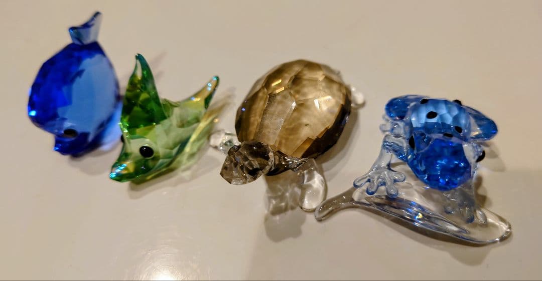 スワロフスキー　置物　スワロフスキー シーライフ シェリー＆サム　会員限定　4点