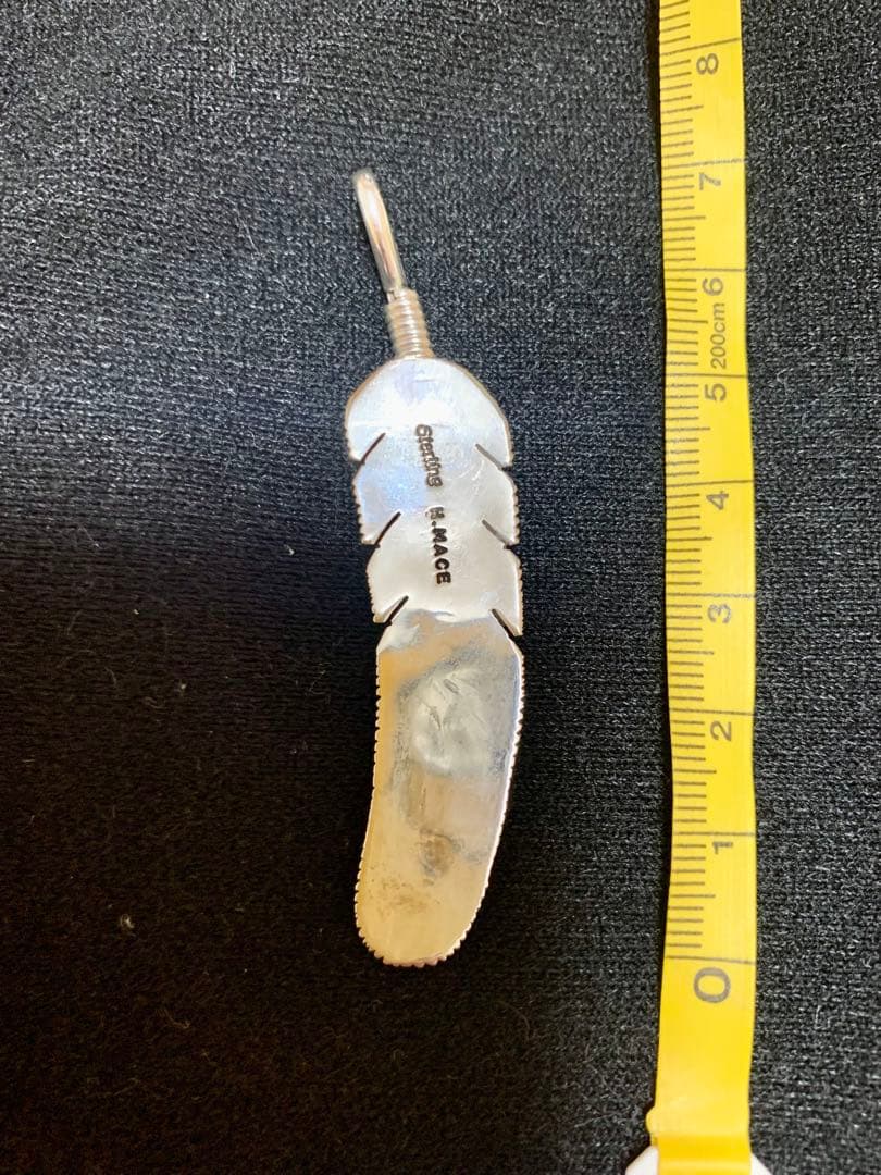 美品　ハーヴィーメイス　フェザー　ペンダント　インディアンジュエリー