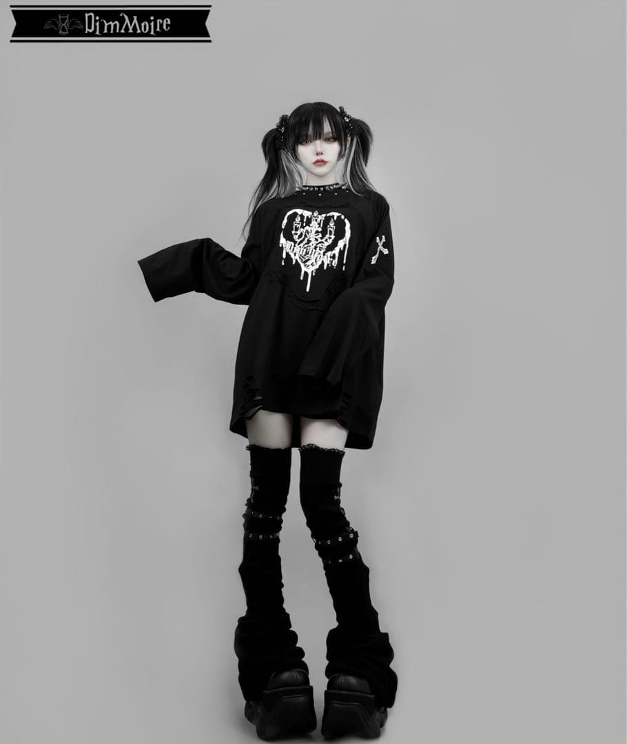 DimMoire【ディムモアール】Bloody Altar ロンT/Black