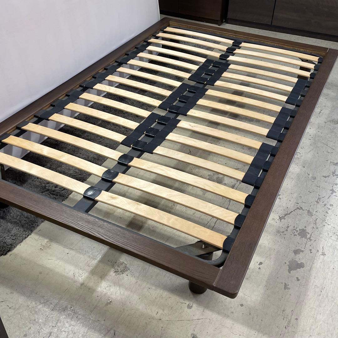 【無印良品】MUJI マットレス　ベッド　セミダブル　フレーム付き　足付き