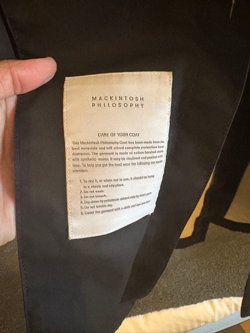 MACKINTOSH PHILOSOPHY ステンカラーコート 黒