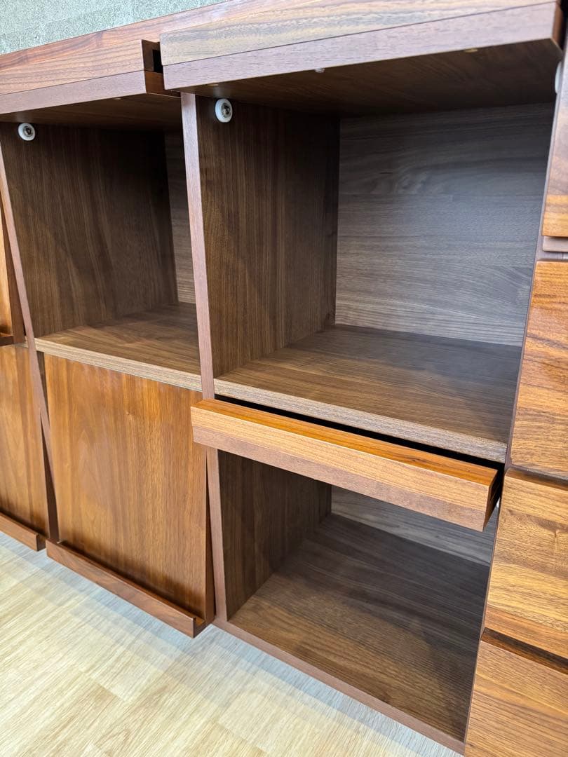 【美品】マガジンレコードラック 本棚 ウォールナット、高野木工 W1800