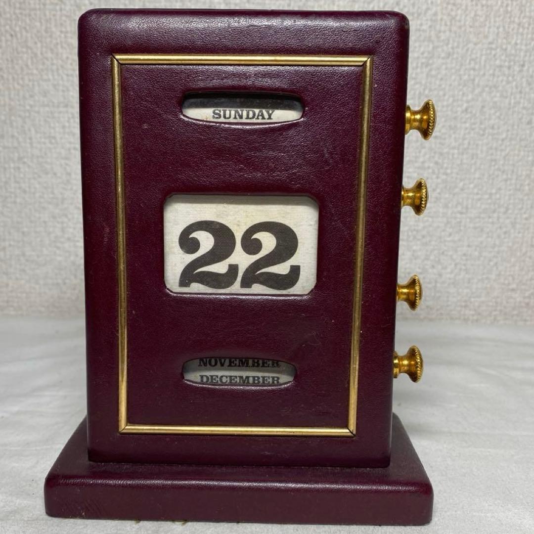 アンティーク 日めくり 永久 卓上カレンダー　手動式　希少品