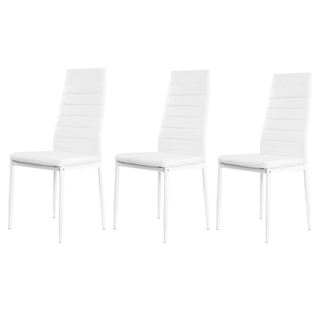 【ホワイト 3脚セット】ダイニングチェア 椅子 モダン シンプル 組立簡単