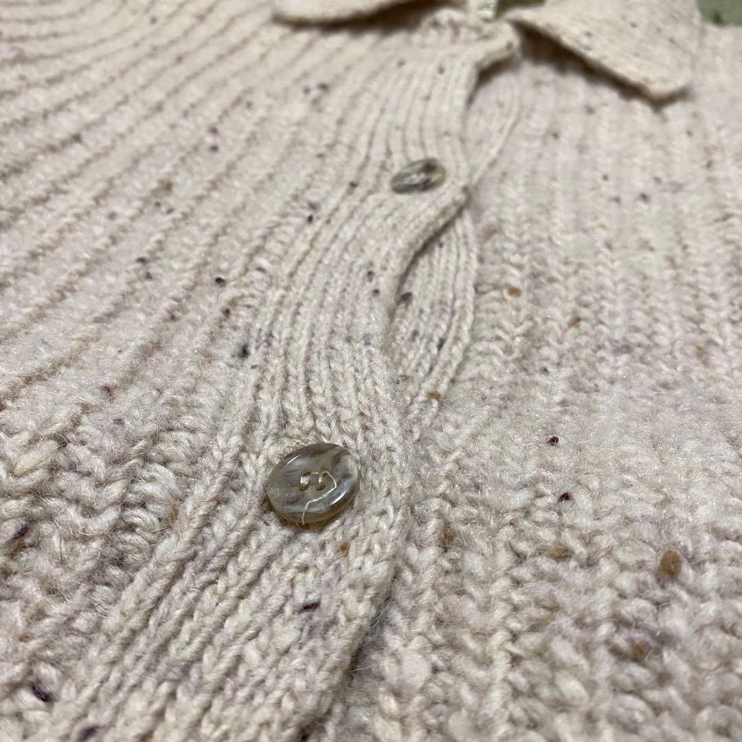 90's eddie bauer イギリス製 ネップ ウール カーディガン