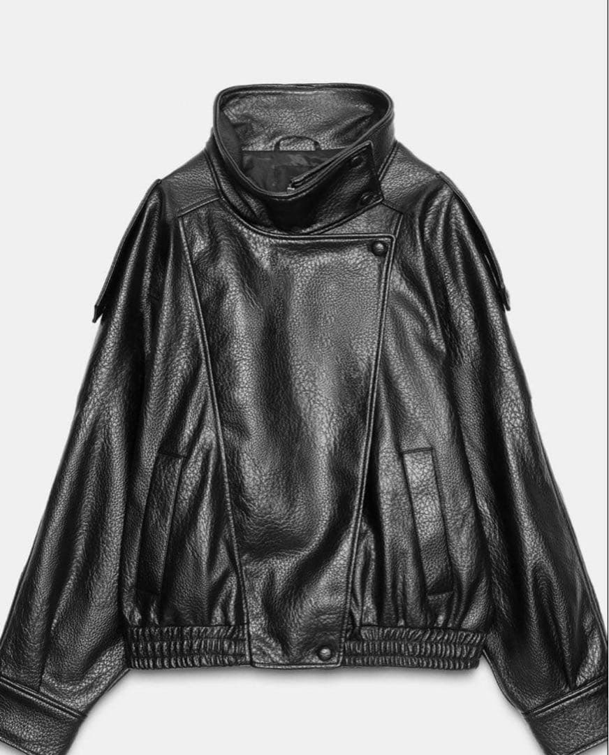 ZARA ブラックレザージャケット M size
