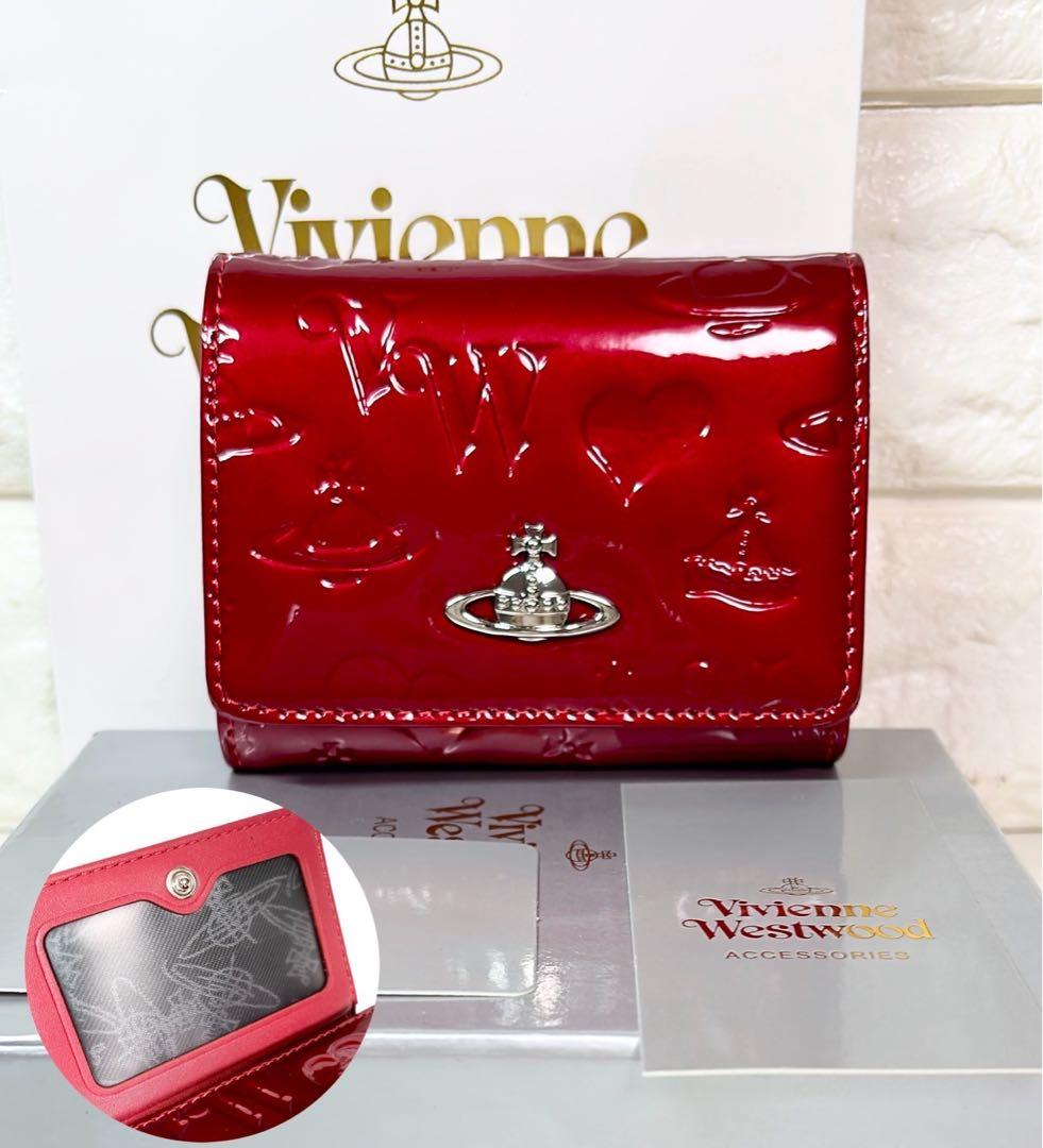 【新作内側に柄付き】Vivienne Westwood 3つ折り財布 エナメル