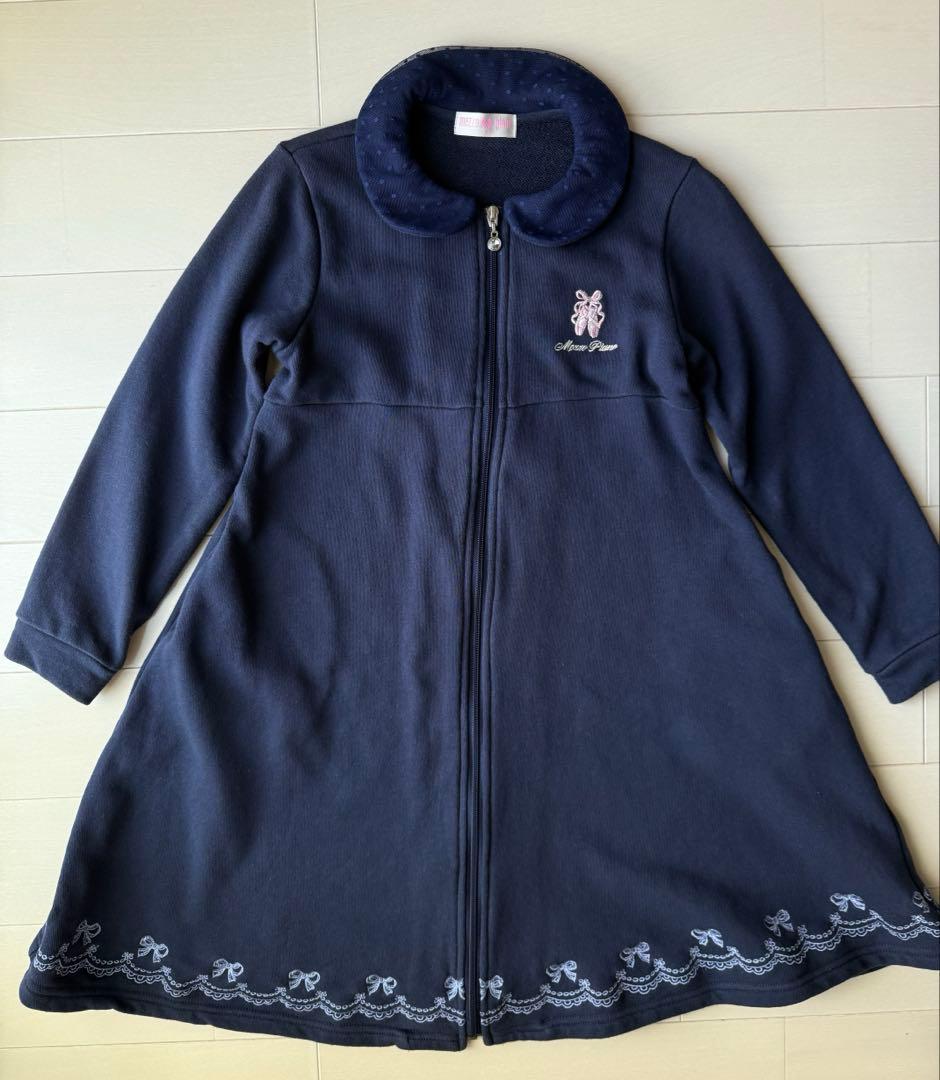 メゾピアノ　衿付き前開きワンピース　130 バレエ