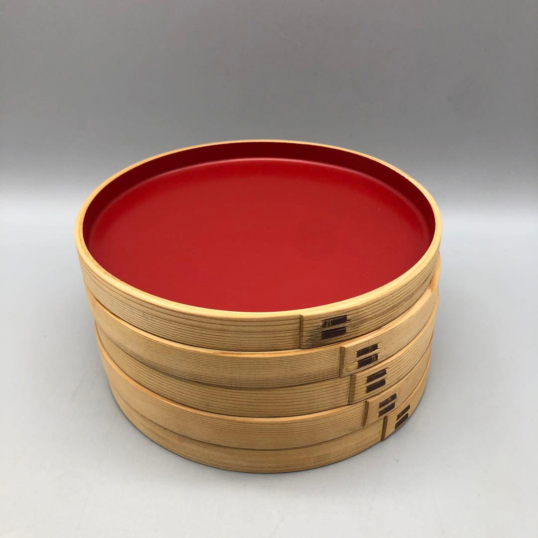 大館工芸社秋田杉天然木曲げわっぱ銘々皿5枚セット高級伝統工芸品カシュー樹脂塗装