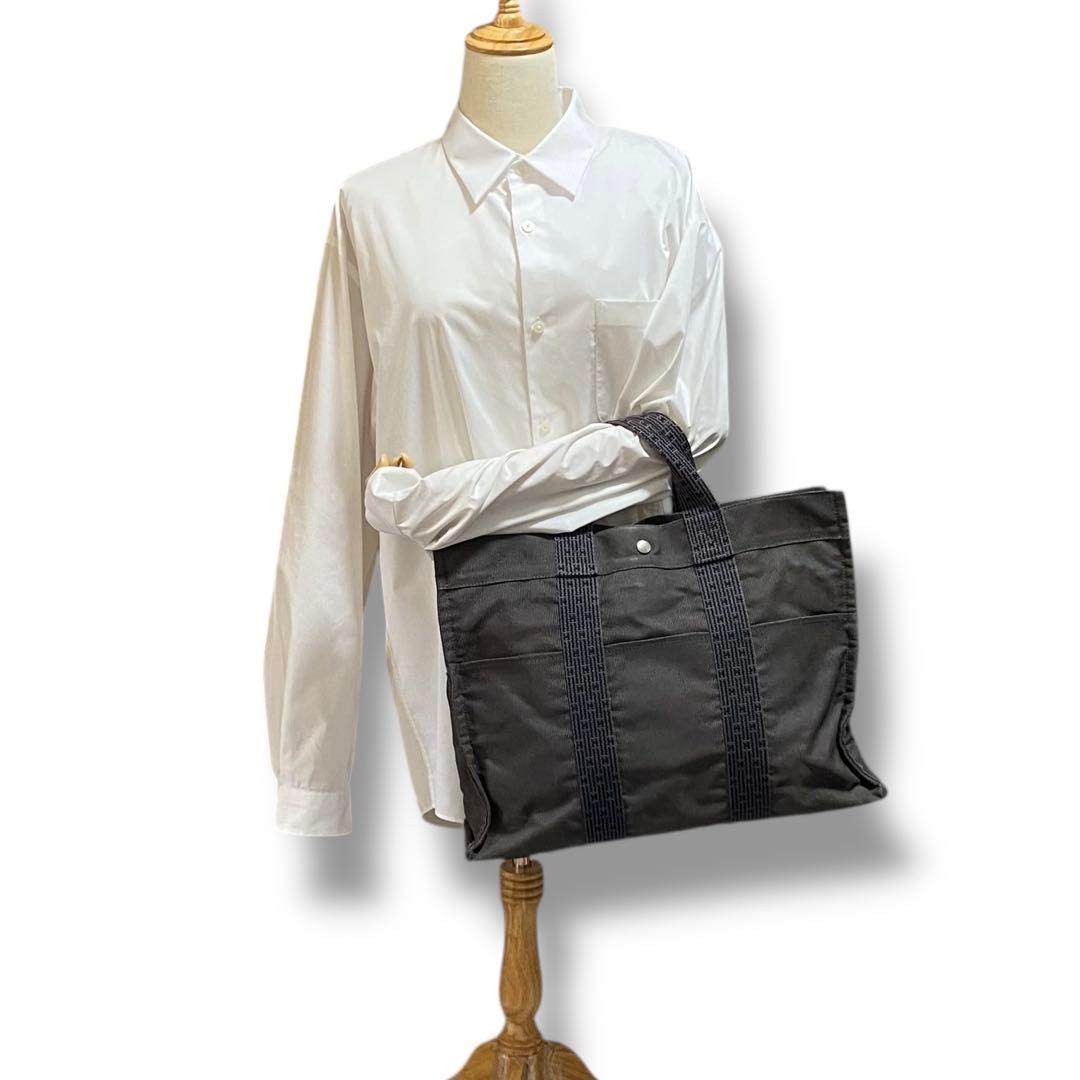 エルメス フールトゥ エールラインMM グレー トートバッグ A4 ビジネス