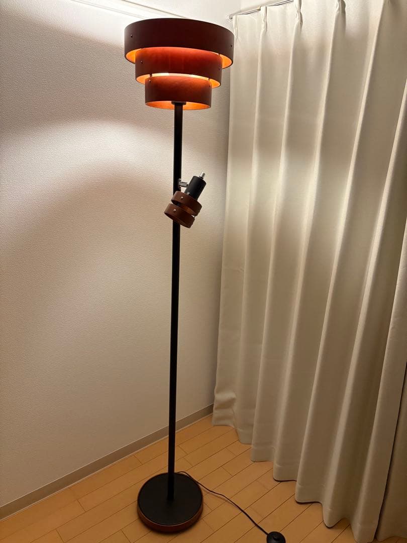 天然木フロアスタンド 2灯 LED 北欧 間接照明