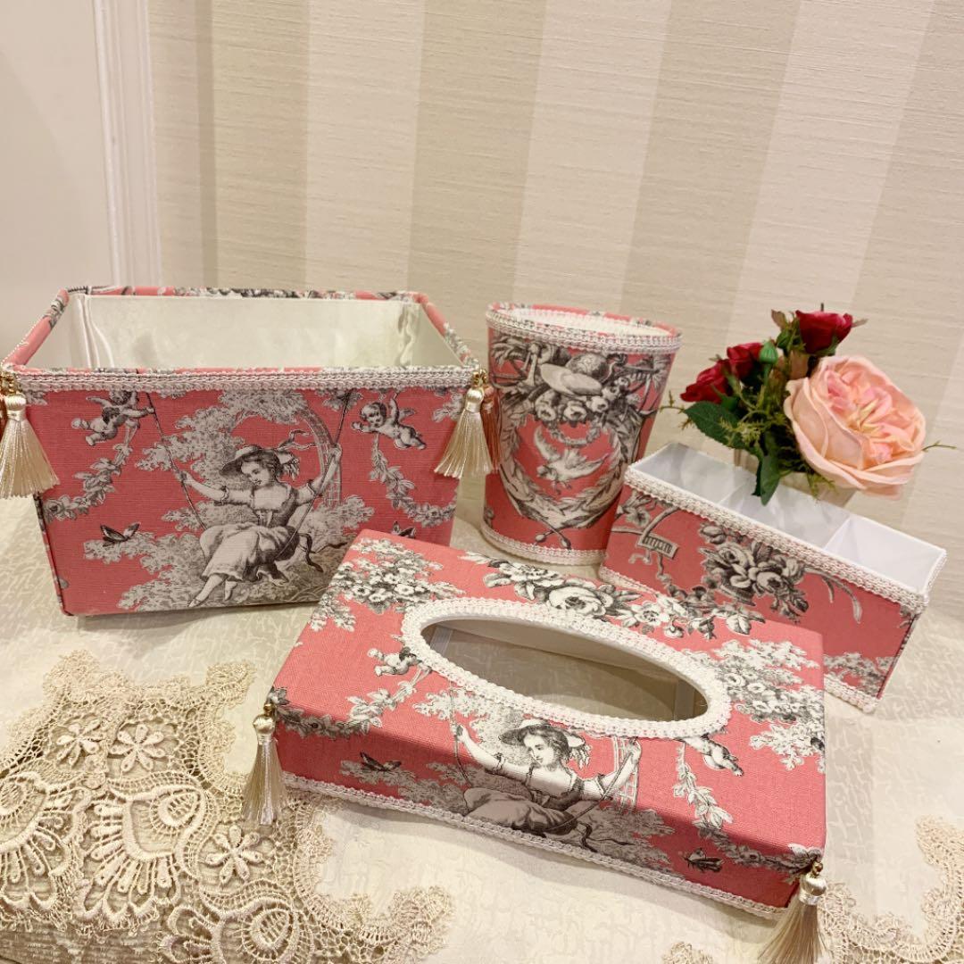 【ブランコの少女】トワルドジュイ　収納4点セット★チェリーピンク