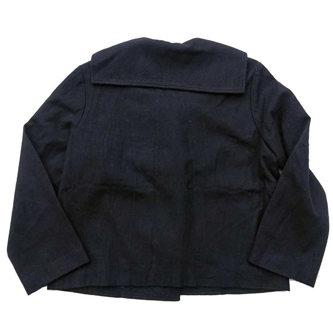 AD1992トリココムデギャルソン) セーラーカラーショート丈ダッフルコート黒