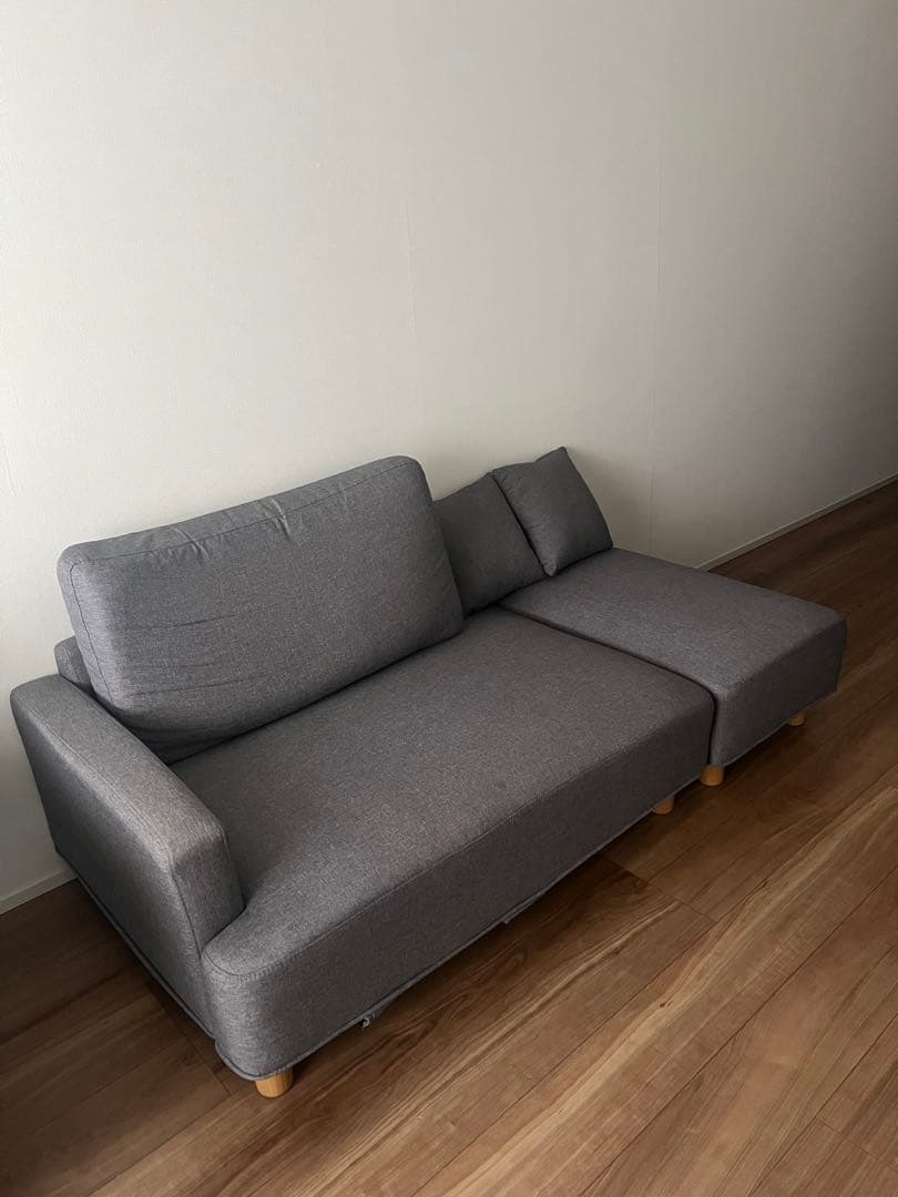 【3人掛け用】ソファ オットマン　クッション付き右肘