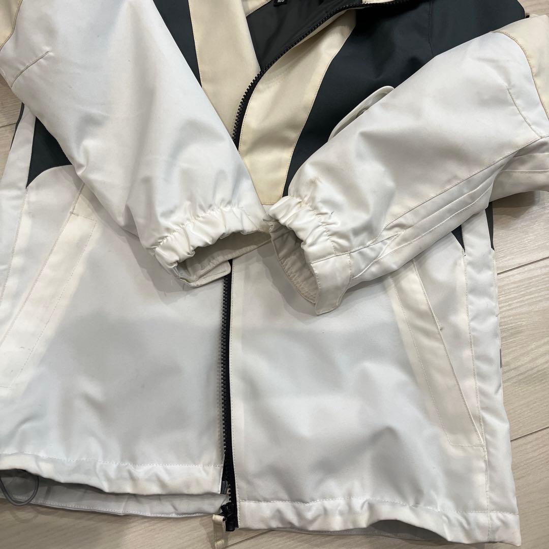 160 エアボーン　スノーボード・スキーウェアセット　白ホワイト調節アジャスター