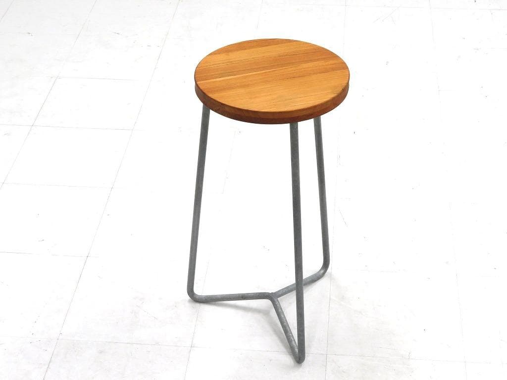 展示品　グリュートヒュッタン　チーク材　スツール　カウンターチェア　アウトドア