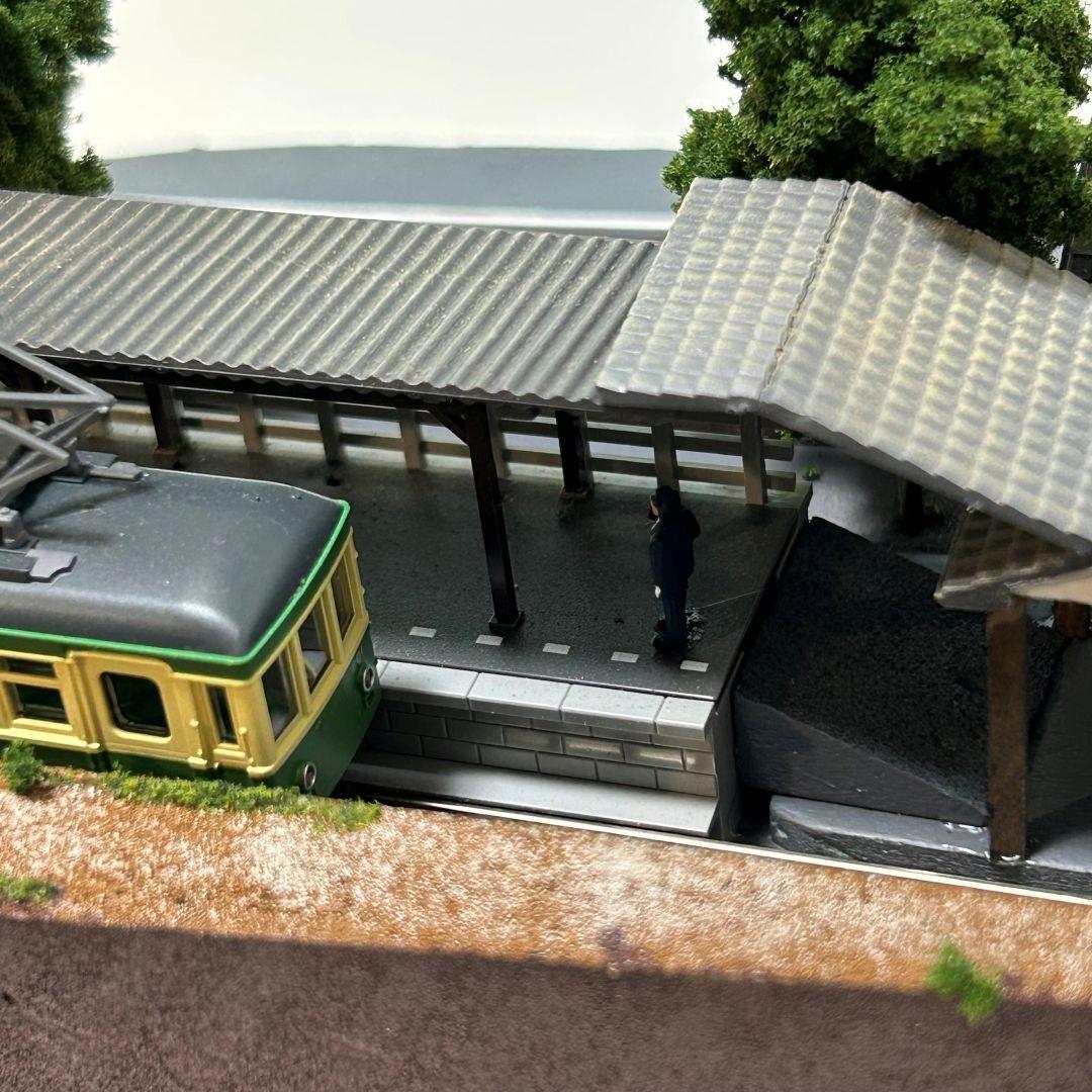 江ノ電 江の島 極楽寺駅 鉄道ジオラマ　Nゲージ 展示台