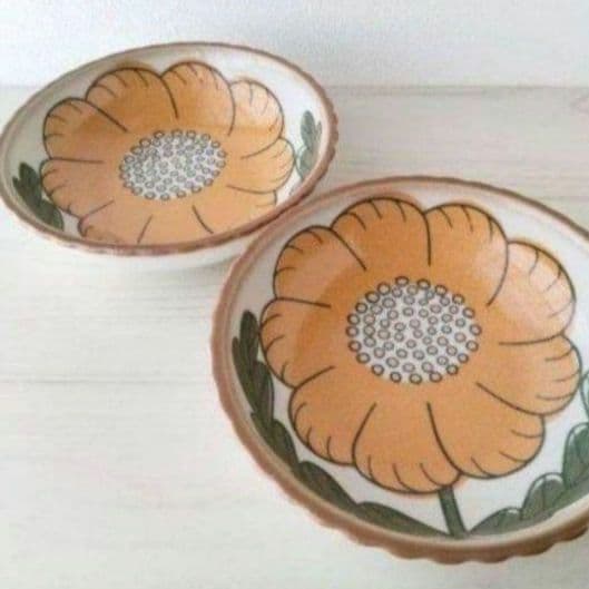 新品2点セット　美濃焼　すくすく　16cm 中鉢　はな
