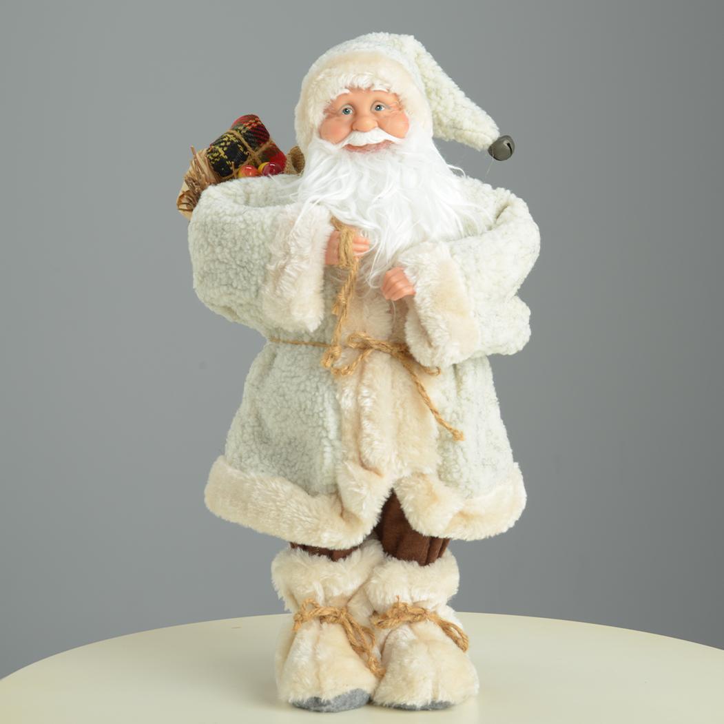 大きな白いサンタクロース　 人形 　ホワイトサンタ 　 置物　身長45㎝