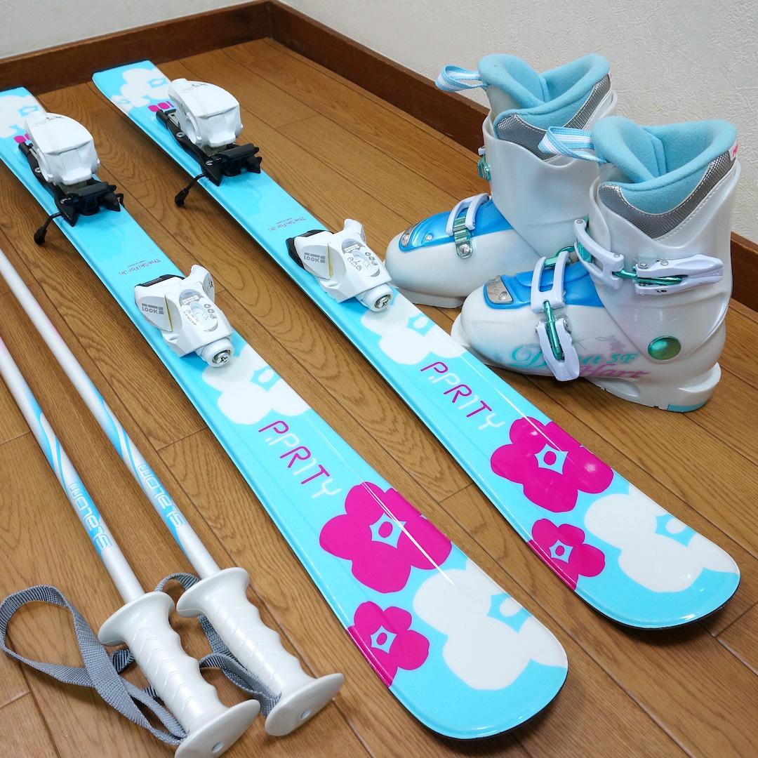 メンテ済 100cm 靴19cm P.PRITY スキーセット