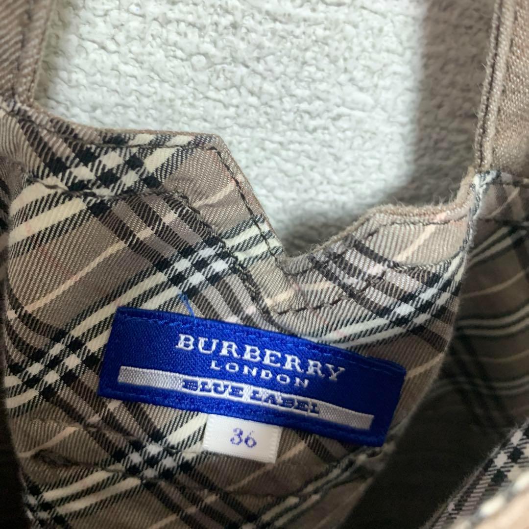 バーバリーブルーレーベル オーバーオール セレブ 高級 騎士 刺繍 ナイトホース