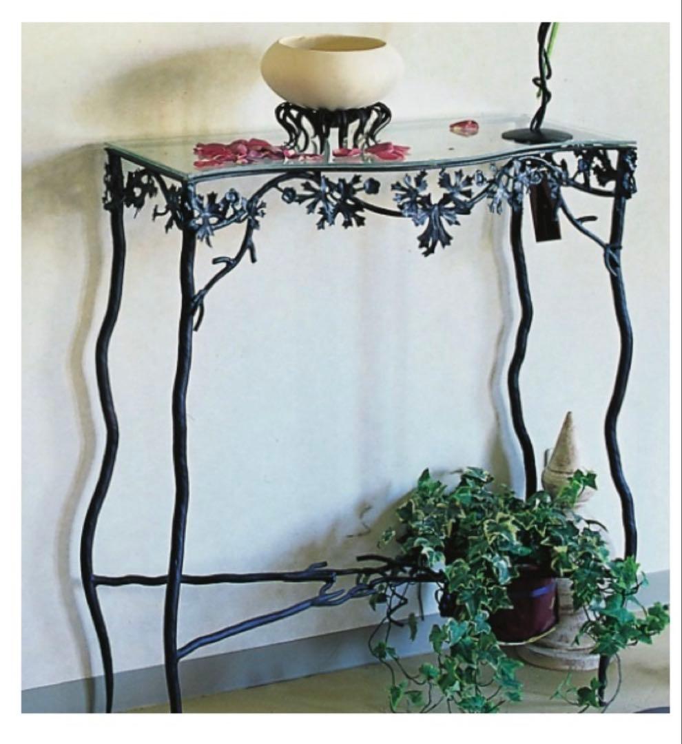 コンソールテーブル オルノ アイアン 植物モチーフアンティーク