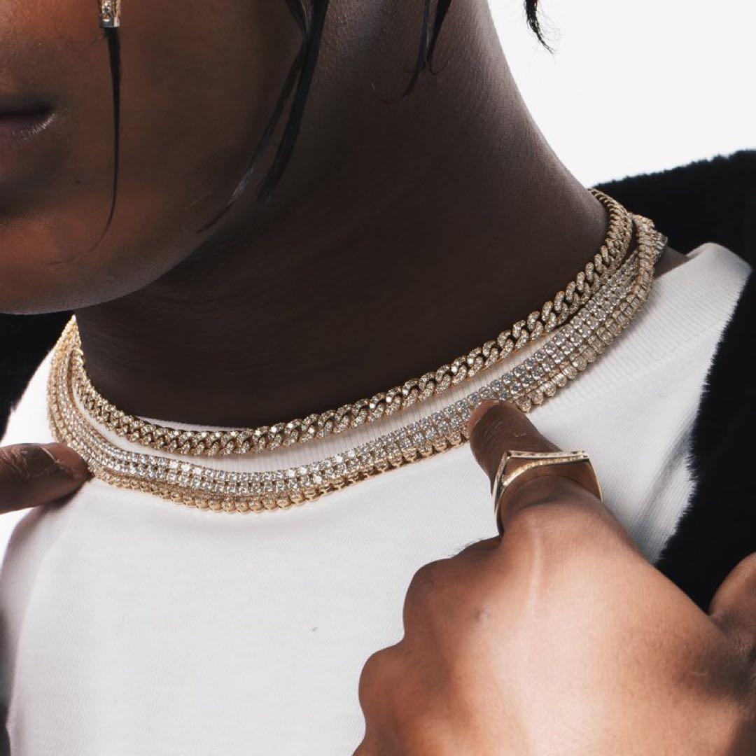 【LEX着用タイプ】 AVALANCHE バケットダイヤ テニスネックレス