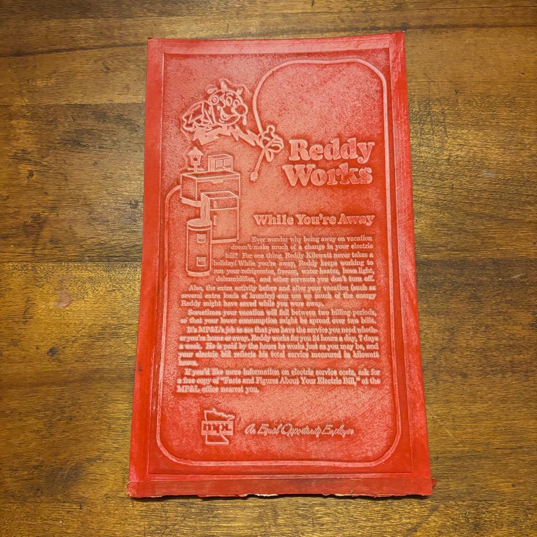 USA VINTAGE Reddy Kilowatt PAPER MOLD ①