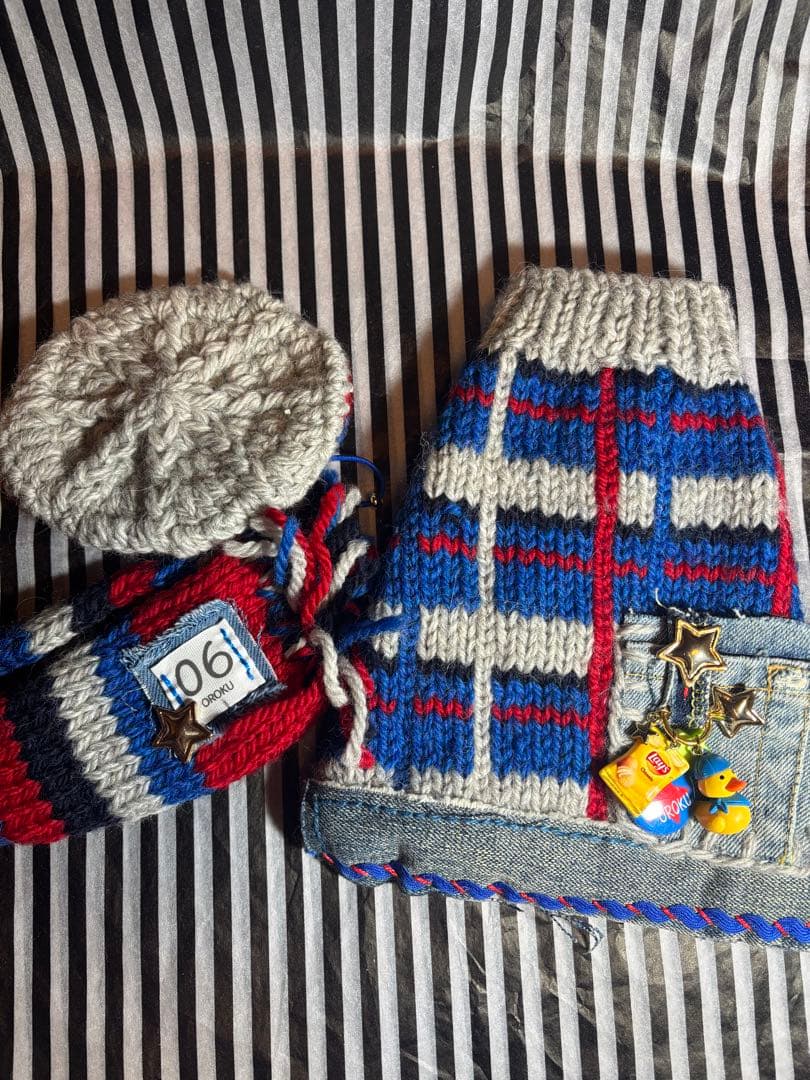 58◆ アーガイルデニムニット【OROKU】　パピリーヒルズ