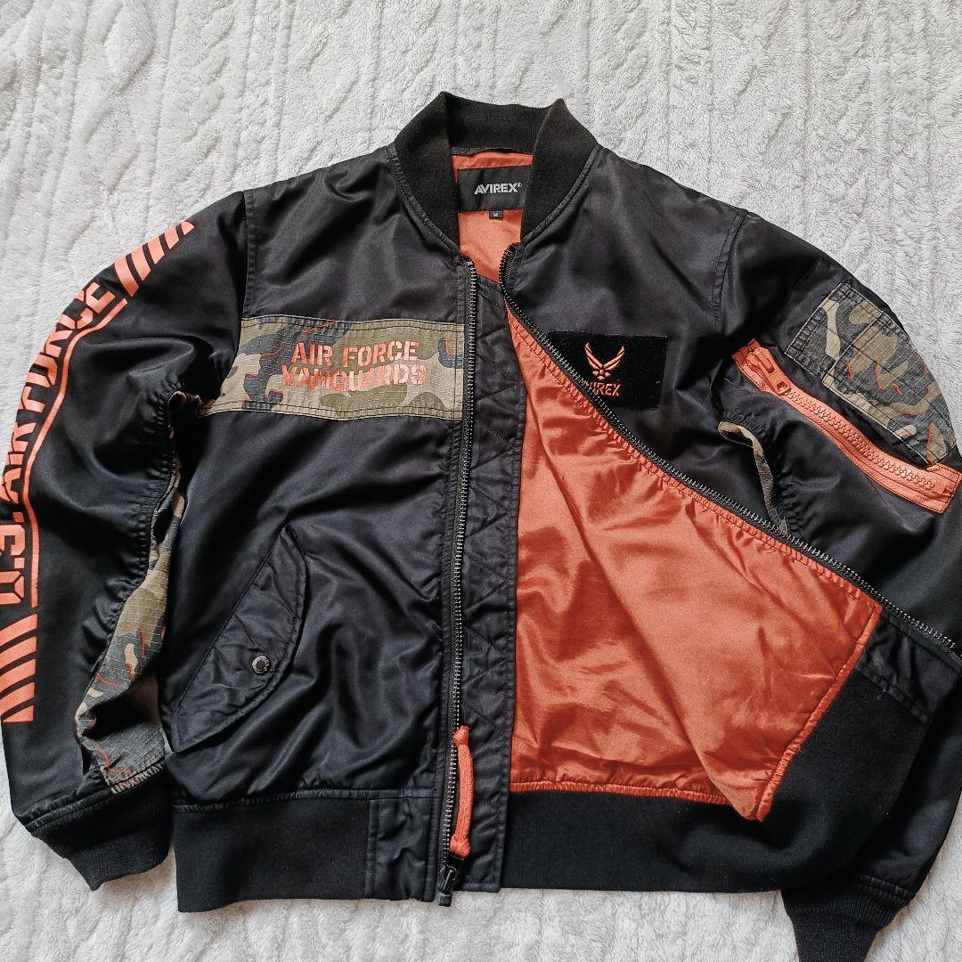 AVIREX リメイク COMBINATION MA-1 ブラック M