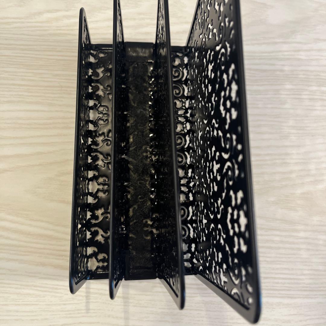 Francfranc グラマラスシリーズ 4点セット 黒 マガジン 収納 レター