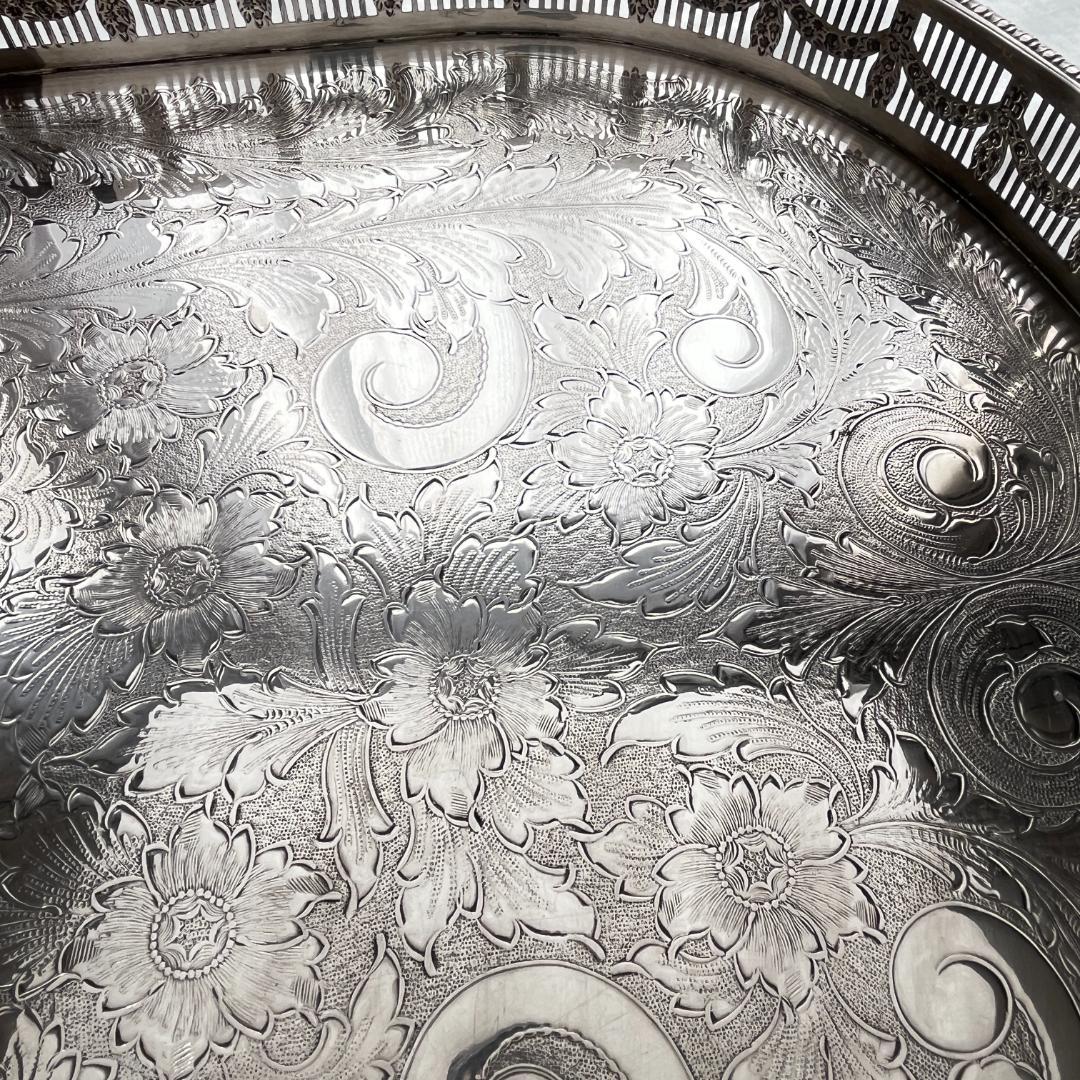 【Viners】 ギャラリートレー 56cm 【シルバープレート】 特大型