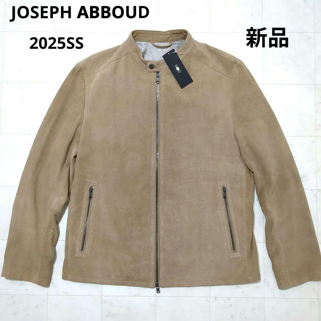 新品 2025SS JOSEPH ABBOUD ゴートスエードシングルライダース