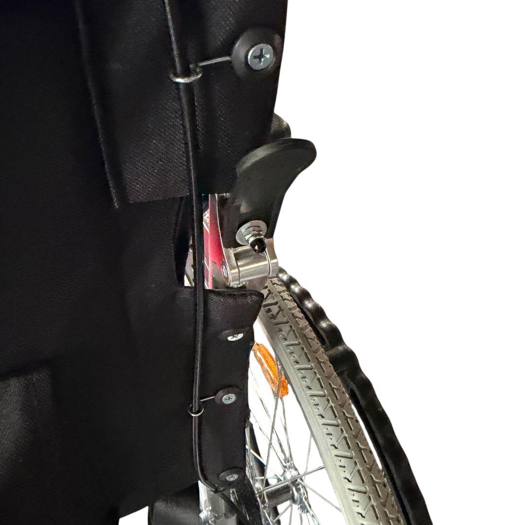 美品 Care-Tec 車椅子 CA-10SU レッド 折りたたみ 自走式