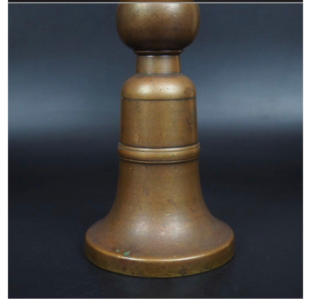 送料無料 江戸～明治　古銅燭台　35.5ｃｍ　 仏教美術
