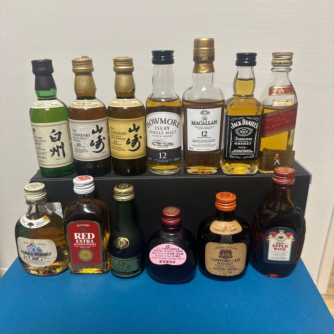 白州12年、山崎10年50ml山崎12年ミニボトル13本セット5