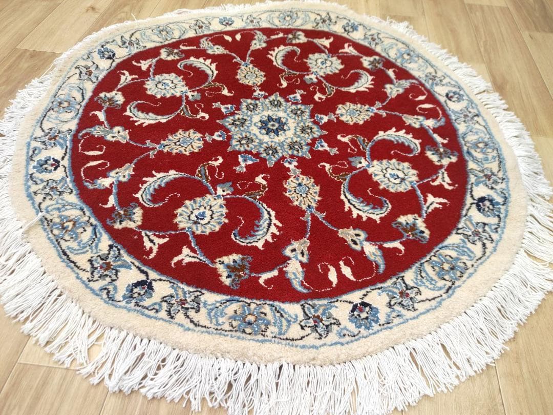 ペルシャ絨毯 ナイン Naein 9La 新品 100x100 ウール