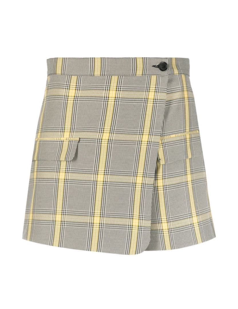 MSGM 38サイズ　スコート　イエロー　グレー