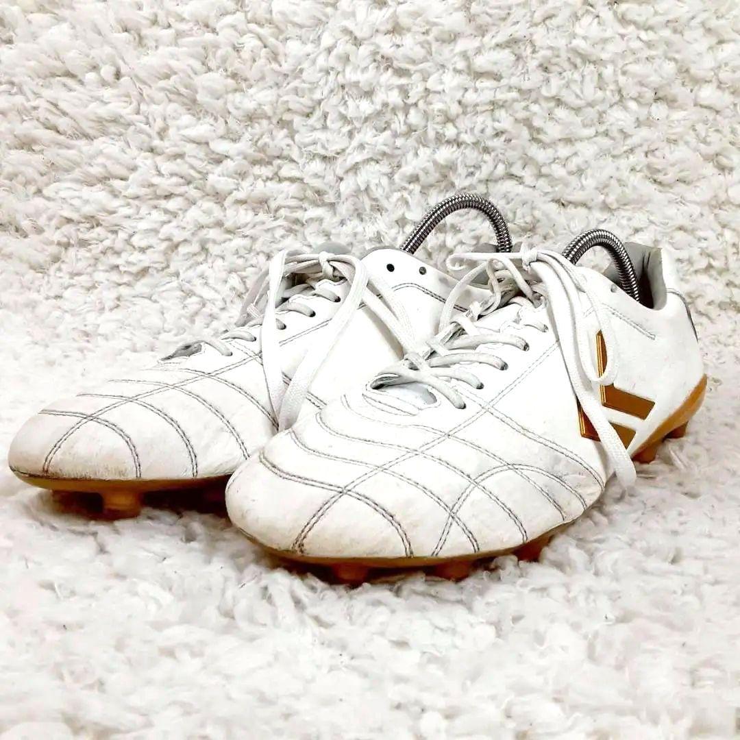 美品26㎝◎HUMMEL VORART 3 スパイクシューズ ホワイト ゴールド