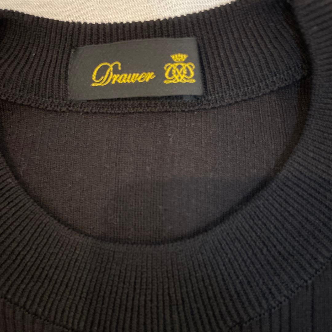 Drawerドゥロワー コットンハリヌキ　ノースリーブカットソー