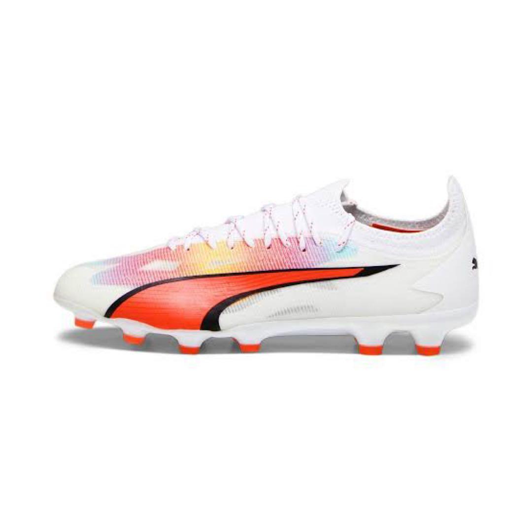 PUMA サッカーシューズ スパイク ホワイト/オレンジ