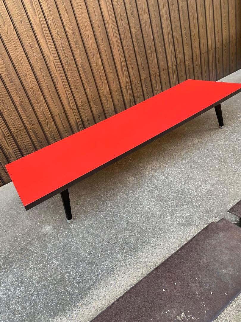 赤いローテーブル　折りたたみ式　180 長方形テーブル　長机　会議　宴会　中華