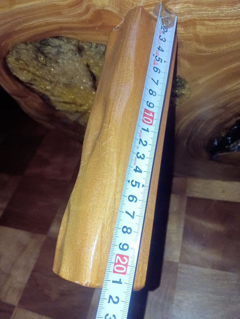 昭和レトロ 木製座卓 天然木 一枚板 センターテーブル 花台 鯉と紅葉のデザイン