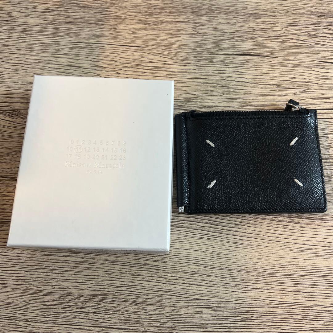 Maison Margiela メゾンマルジェラ ブラックレザー マネークリップ