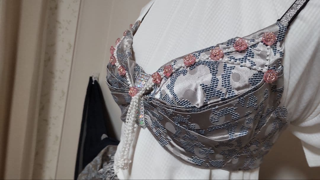 ハンドメイド ！ジプシースカート セット シルバーと紺