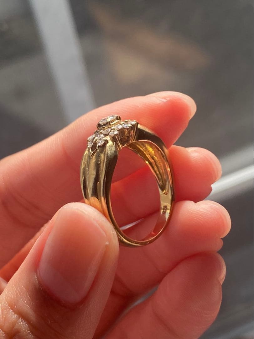 K10ゴールド ダイヤモンドリング