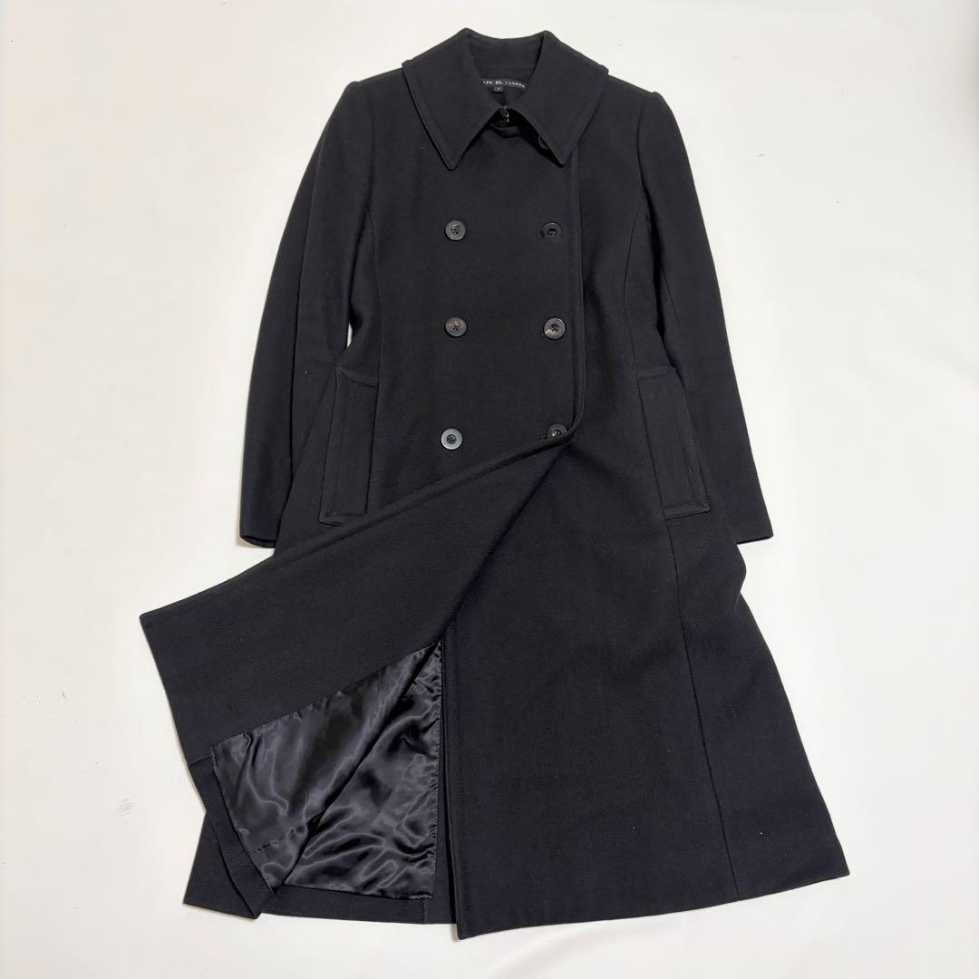美品✨ラルフローレン ロングコート ヘリンボーン柄 ウール ステンカラーコート